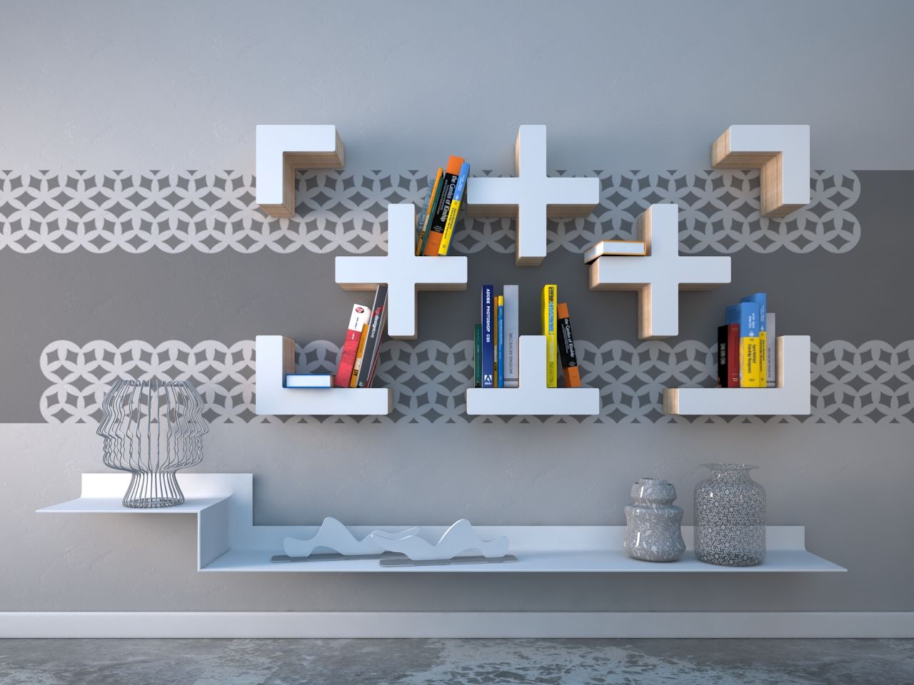 Add - Libreria, Creazione_Forme e arredi Creazione_Forme e arredi جدران خشب Wood effect Wall tattoos