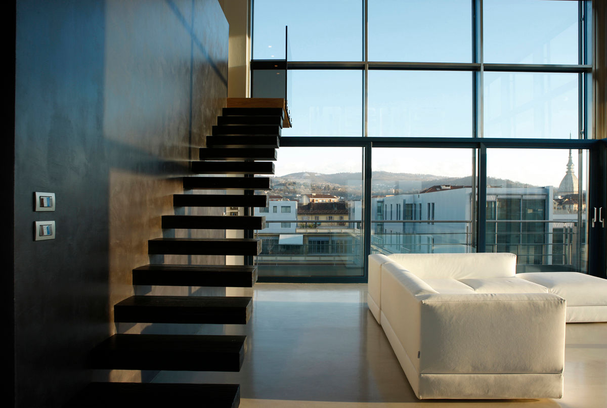 LOFT CUBE, Studio Fabio Fantolino Studio Fabio Fantolino Modern Corridor, Hallway and Staircase