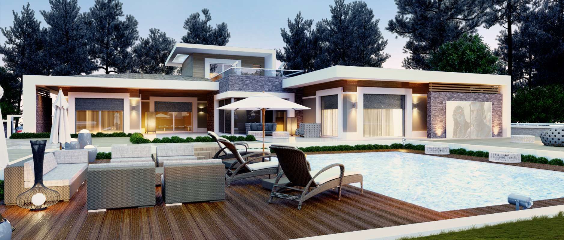 Karadavut Villa, VERO CONCEPT MİMARLIK VERO CONCEPT MİMARLIK Vườn phong cách hiện đại