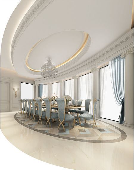 Fascinating Formal Dining Room Design, IONS DESIGN IONS DESIGN Colonial style dining room Marble dining room design,home design,home decor ideas,interior design,room design,dubai,Oman,luxury interior,home interior