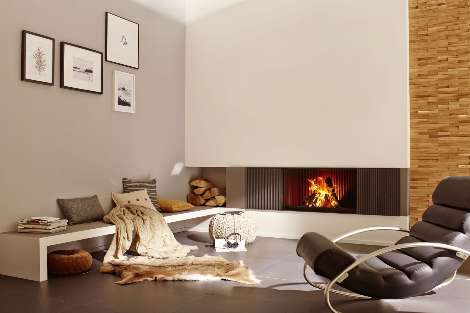 homify Modern living room Fireplaces & accessories