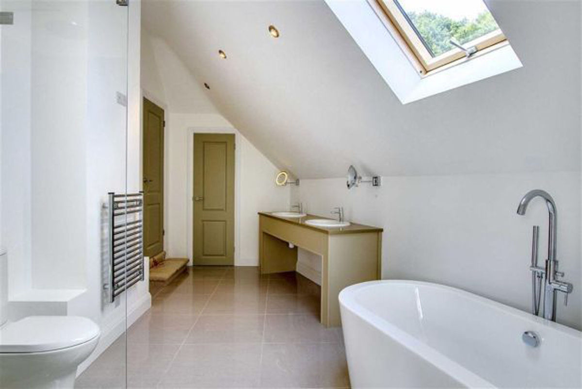 New Ensuite Bathroom with Oval Bath ArchitectureLIVE ensuite bathroom,oval bath,side-by-side sinks,bathrrom,towel rail
