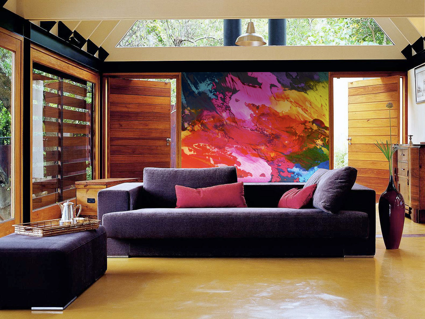 Living room idea Pixers Salones de estilo moderno art,color,wall mural,wood,wallpaper