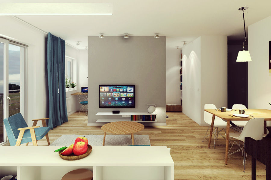 Projekty, biuro40 biuro40 现代客厅設計點子、靈感 & 圖片