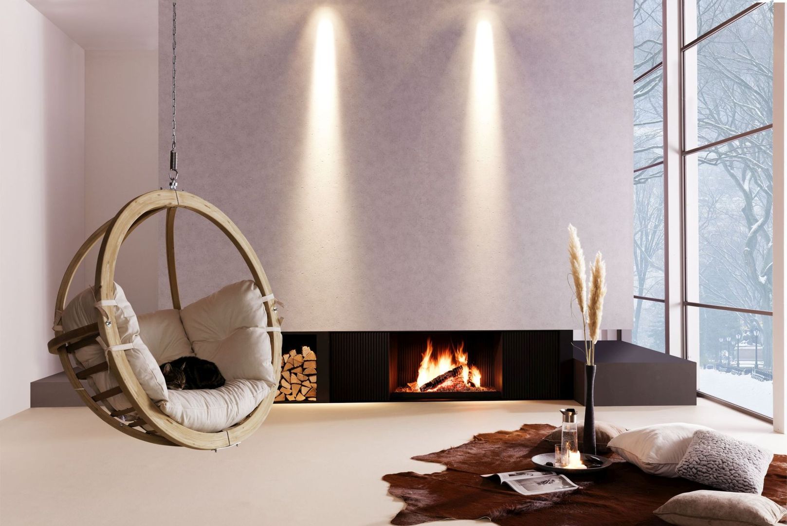 homify Ruang Keluarga Modern Fireplaces & accessories