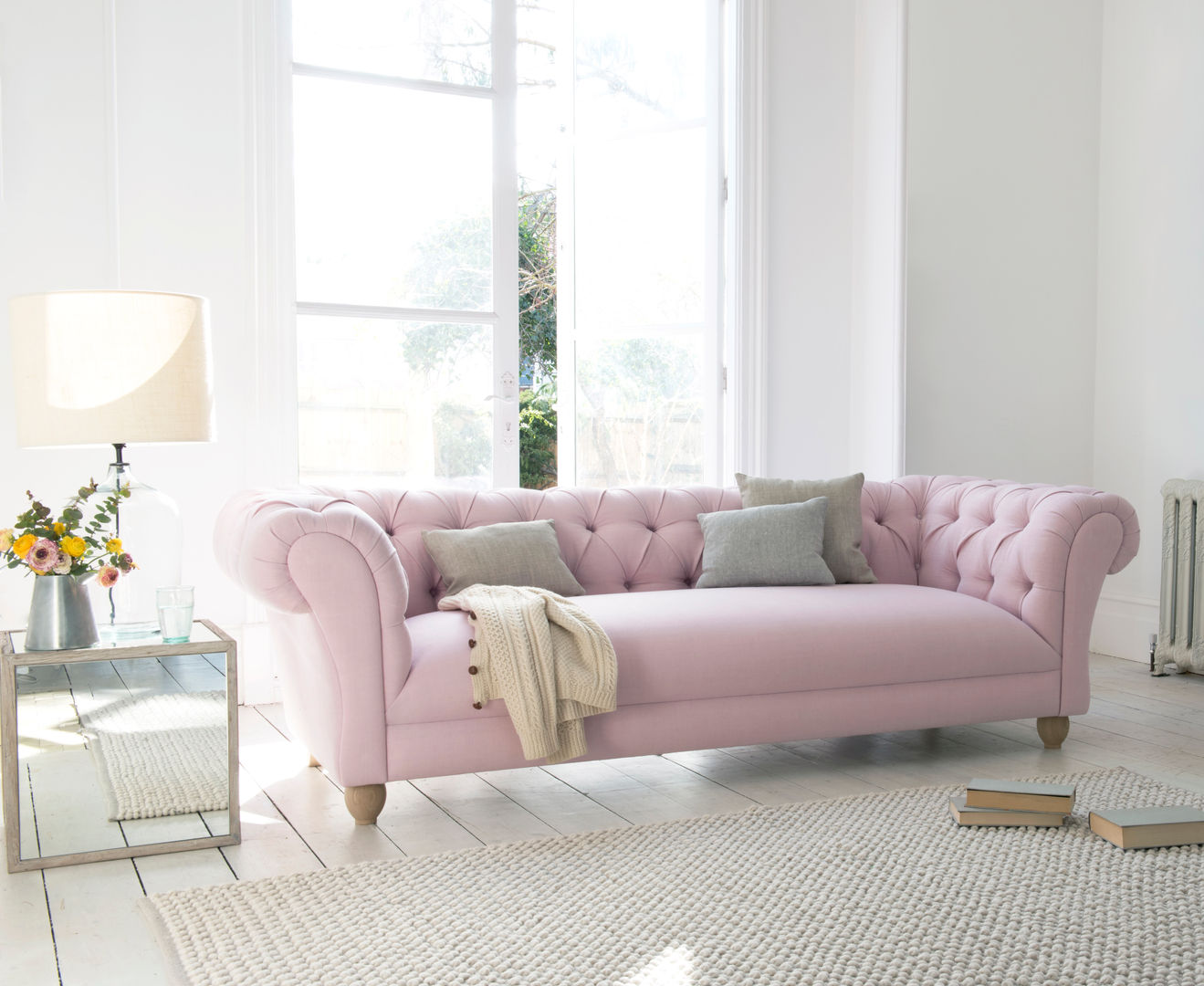 Young Bean sofa Loaf Living room کپاس Red sofa,Chesterfield,pink,comfy,button-back,deep-buttoned,Sofas & armchairs