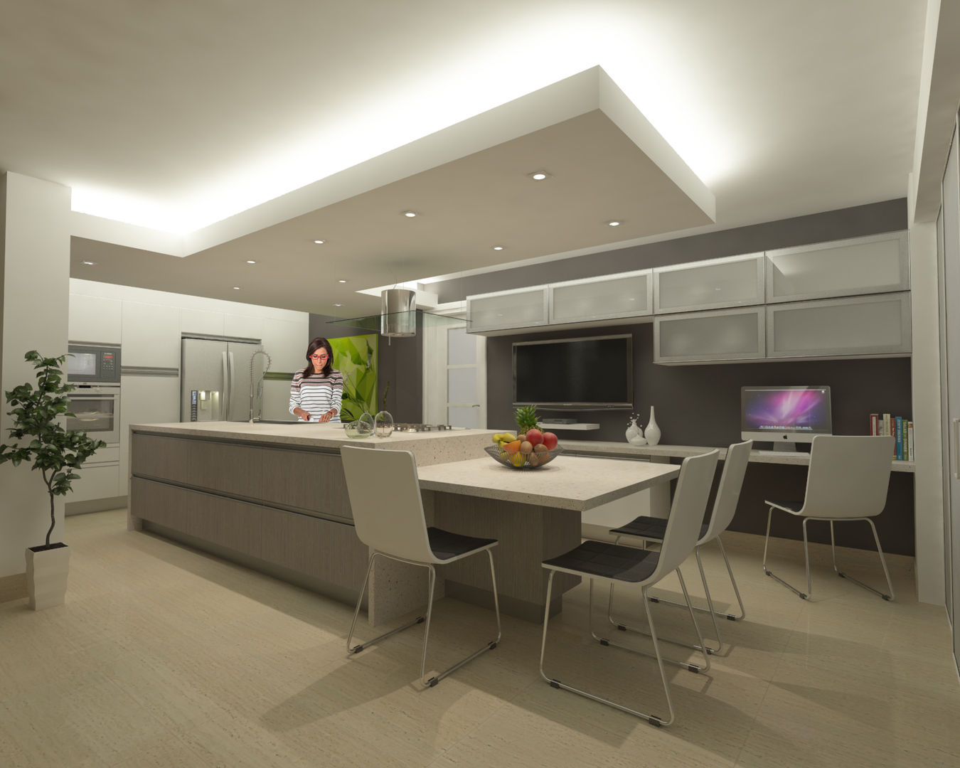 COCINA QUINTA EPE, OPFA Diseños y Arquitectura OPFA Diseños y Arquitectura Kitchen لکڑی پلاسٹک جامع