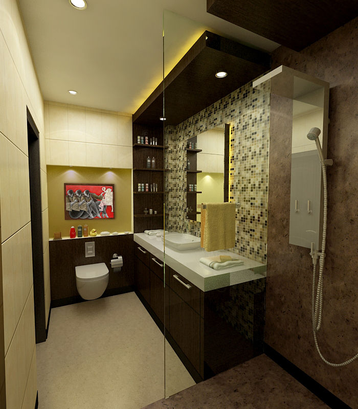 Greater Kailash Residence , The Brick Studio The Brick Studio Modern style bathrooms