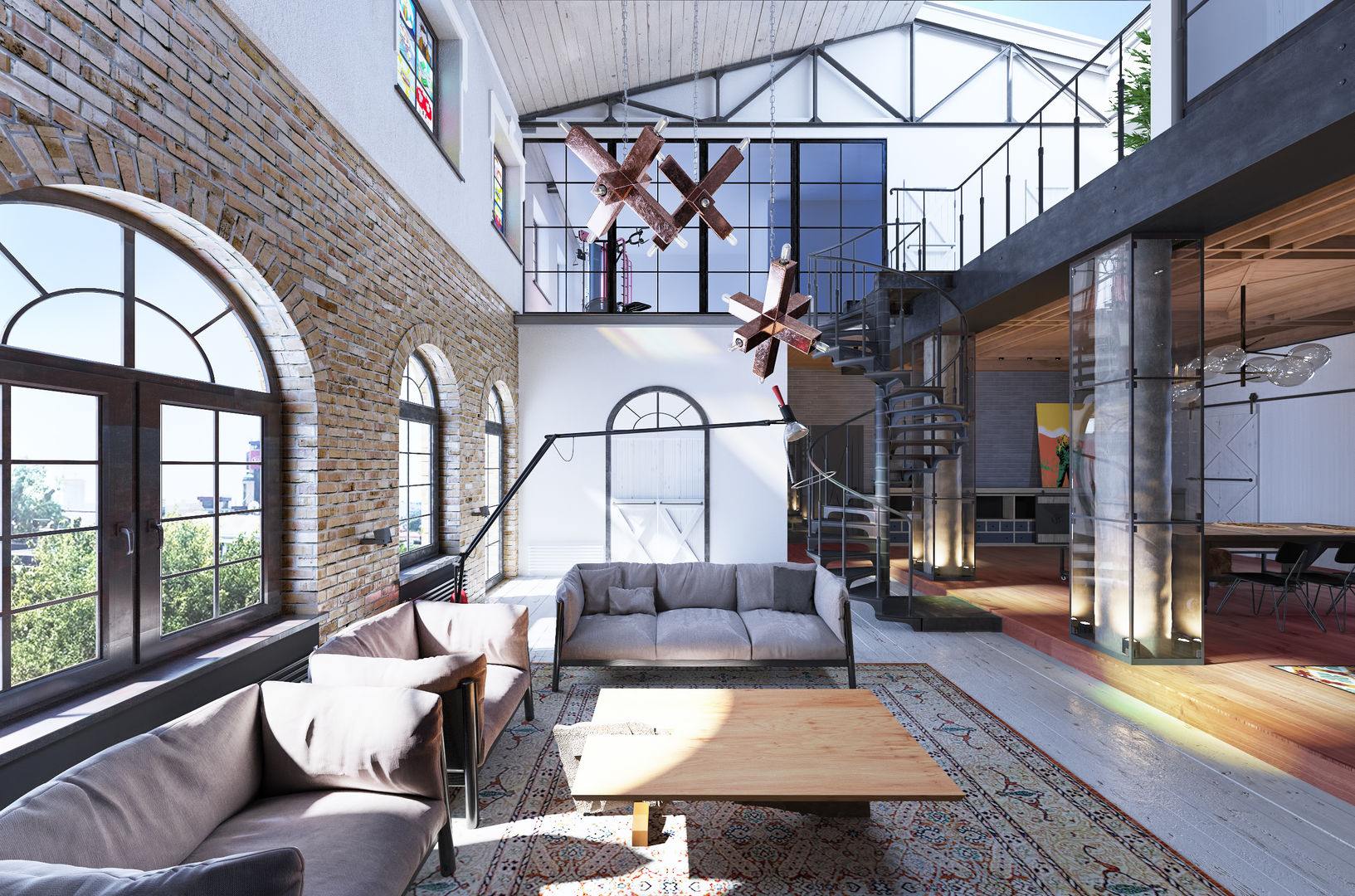 steep 5, MARTINarchitects MARTINarchitects Industrial style living room