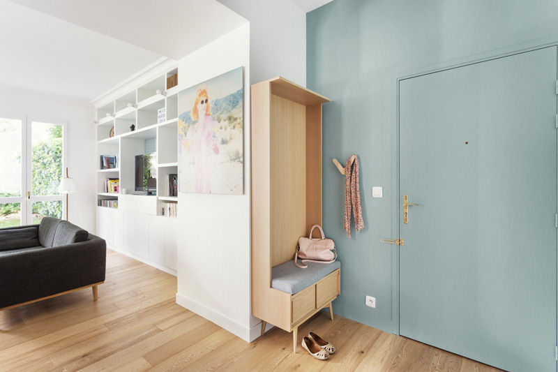 DUPLEX FAMILIAL 145M2 PARIS 11, CLAIRE CLERC DECORATION INTERIEURE CLAIRE CLERC DECORATION INTERIEURE Scandinavian corridor, hallway & stairs Wood Wood effect