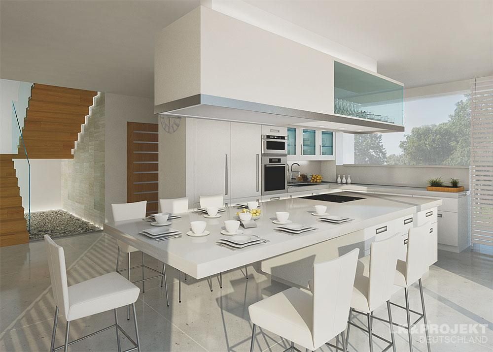 Dieses Haus mit 149 m2 macht einfach richtig gute Laune!! Unser Entwurf LK&935, LK&Projekt GmbH LK&Projekt GmbH Salas de jantar modernas