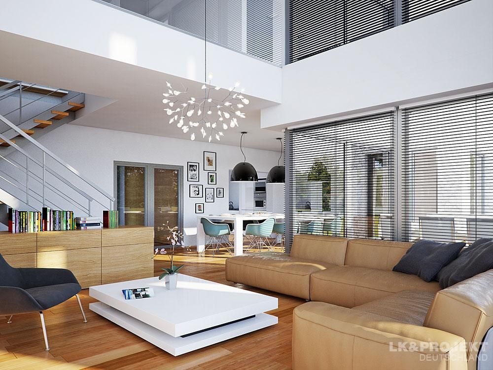 Modern und gemütlich in einem - perfekt! Unser Entwurf LK&1131, LK&Projekt GmbH LK&Projekt GmbH Living room