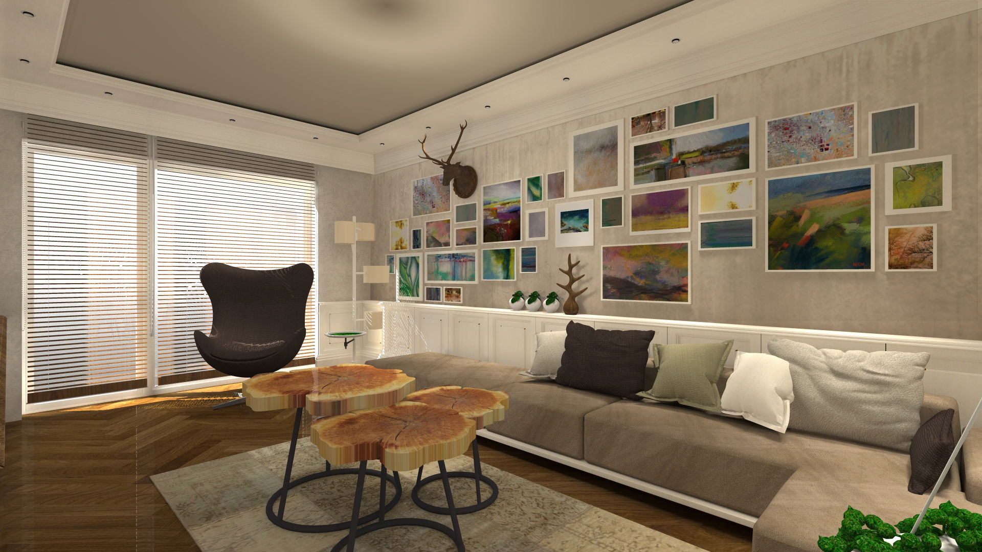 Sinan Başyazıcıoğlu Konut, Gümüşcü Mimarlık Gümüşcü Mimarlık Living room Wood Wood effect