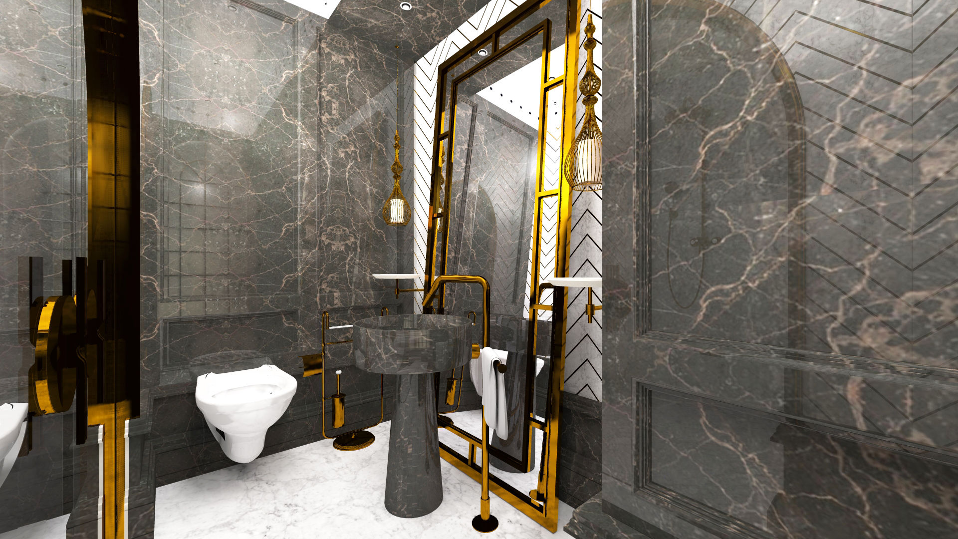 Sinan Başyazıcıoğlu Konut, Gümüşcü Mimarlık Gümüşcü Mimarlık Modern bathroom Marble