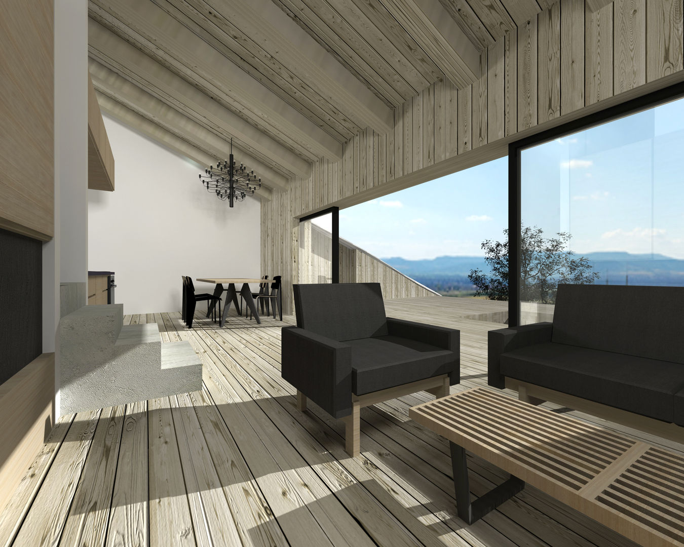Dom letniskowy na skale, BIG IDEA studio projektowe BIG IDEA studio projektowe Living room Wood Wood effect
