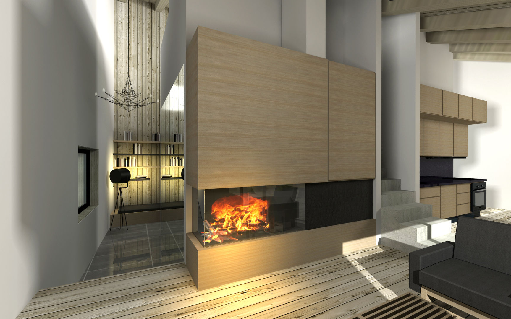 Dom letniskowy na skale, BIG IDEA studio projektowe BIG IDEA studio projektowe Living room Wood Wood effect
