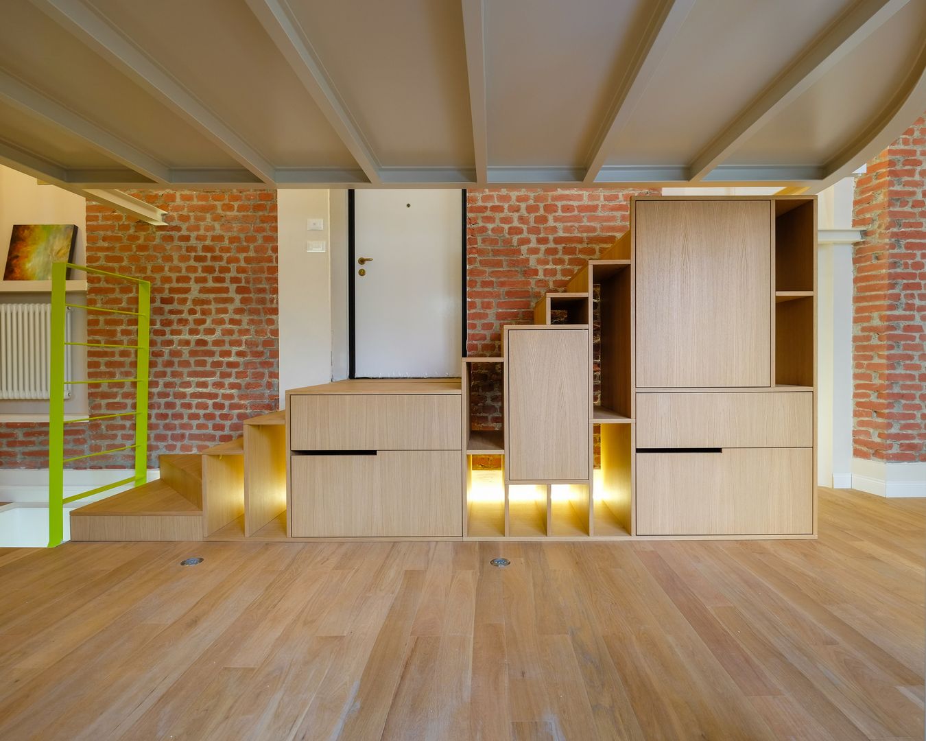 Loft [SAM], Matteo Gattoni - Architetto Matteo Gattoni - Architetto 隨意取材風玄關、階梯與走廊