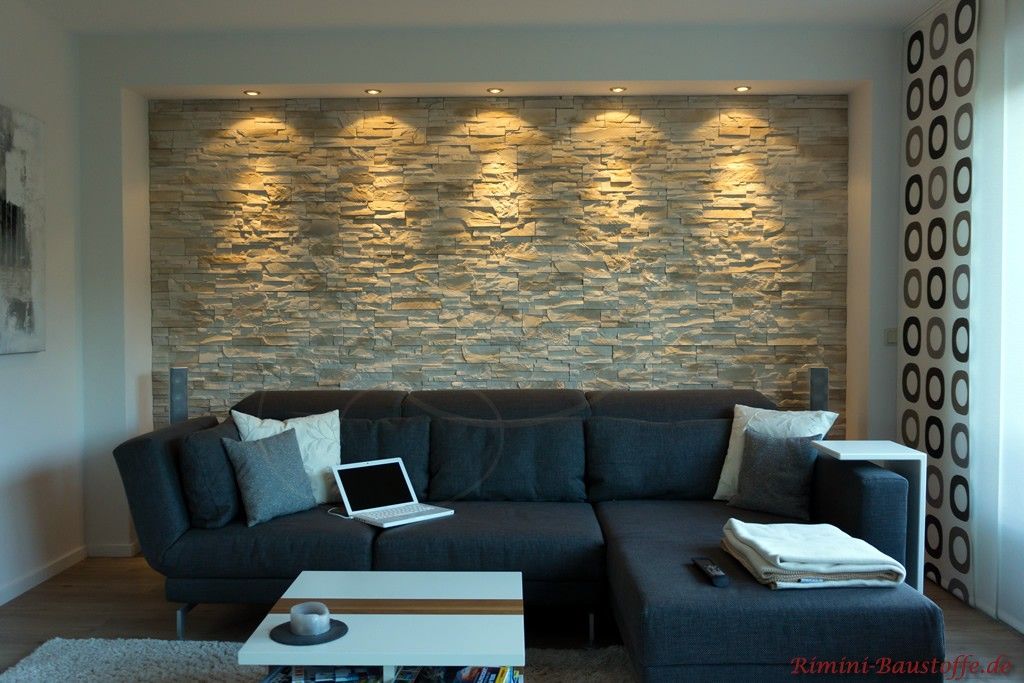 Beleuchtung in allem Lebensbereichen, Rimini Baustoffe GmbH Rimini Baustoffe GmbH Mediterranean style living room Stone