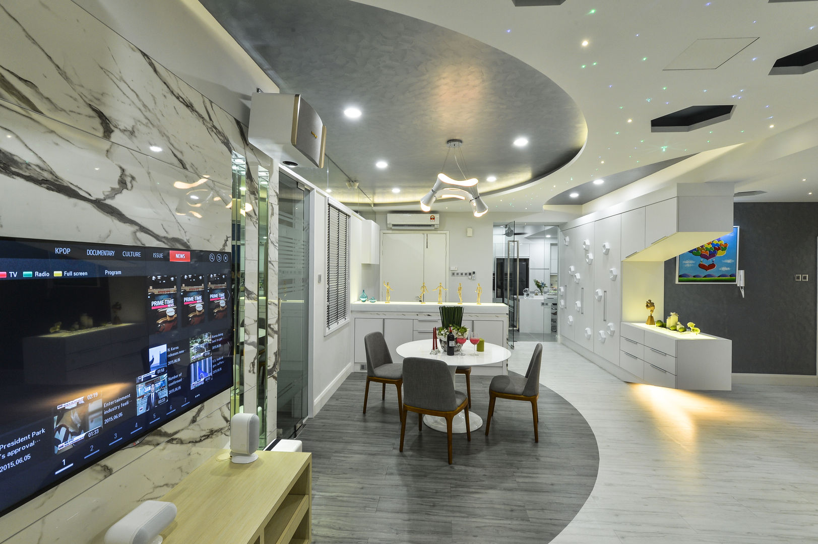 Ultramodern Loft | CONDOMINIUM, Design Spirits Design Spirits Phòng ăn phong cách hiện đại