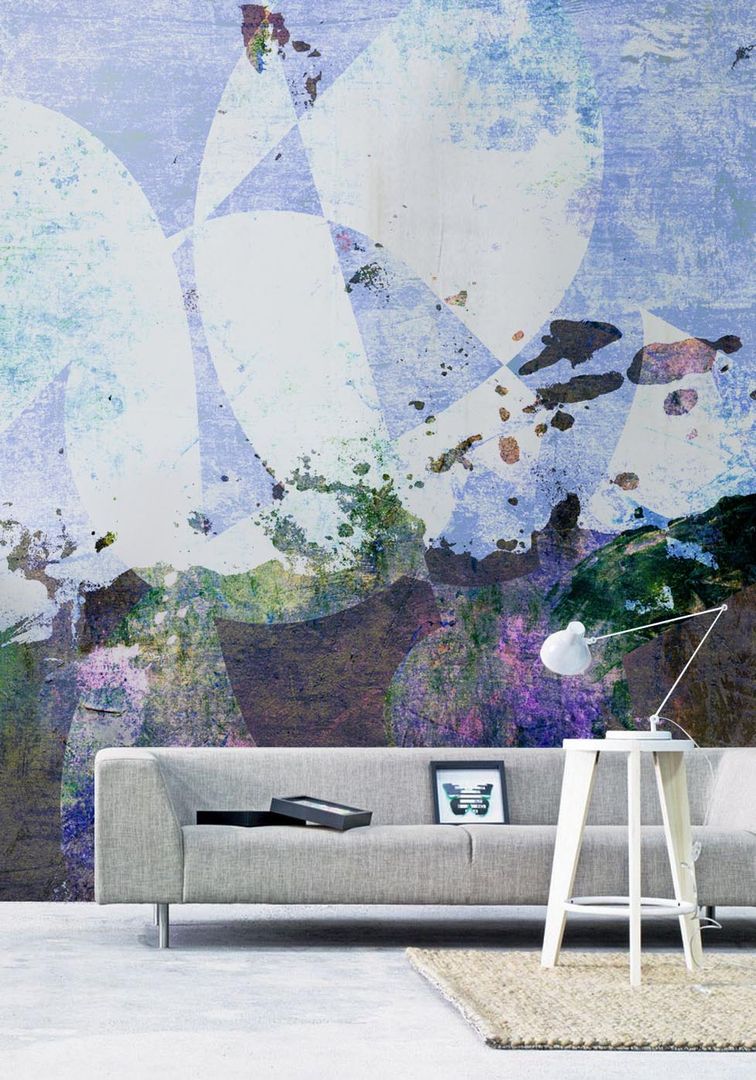 Watercolor graphics Pixers Salas de estilo escandinavo wall mural,wallpaper,abstract,painting