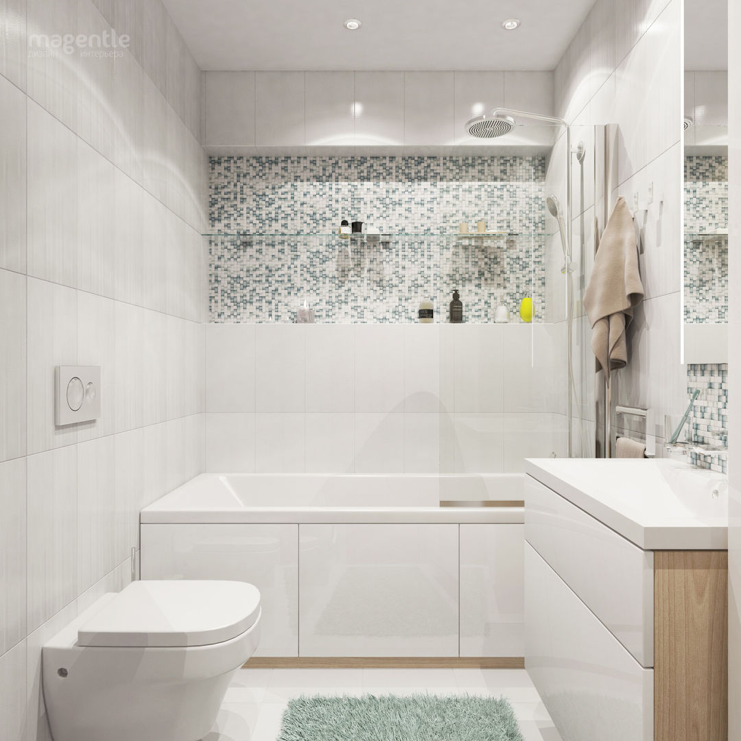 Заречная, MAGENTLE MAGENTLE Minimalist style bathroom Tiles