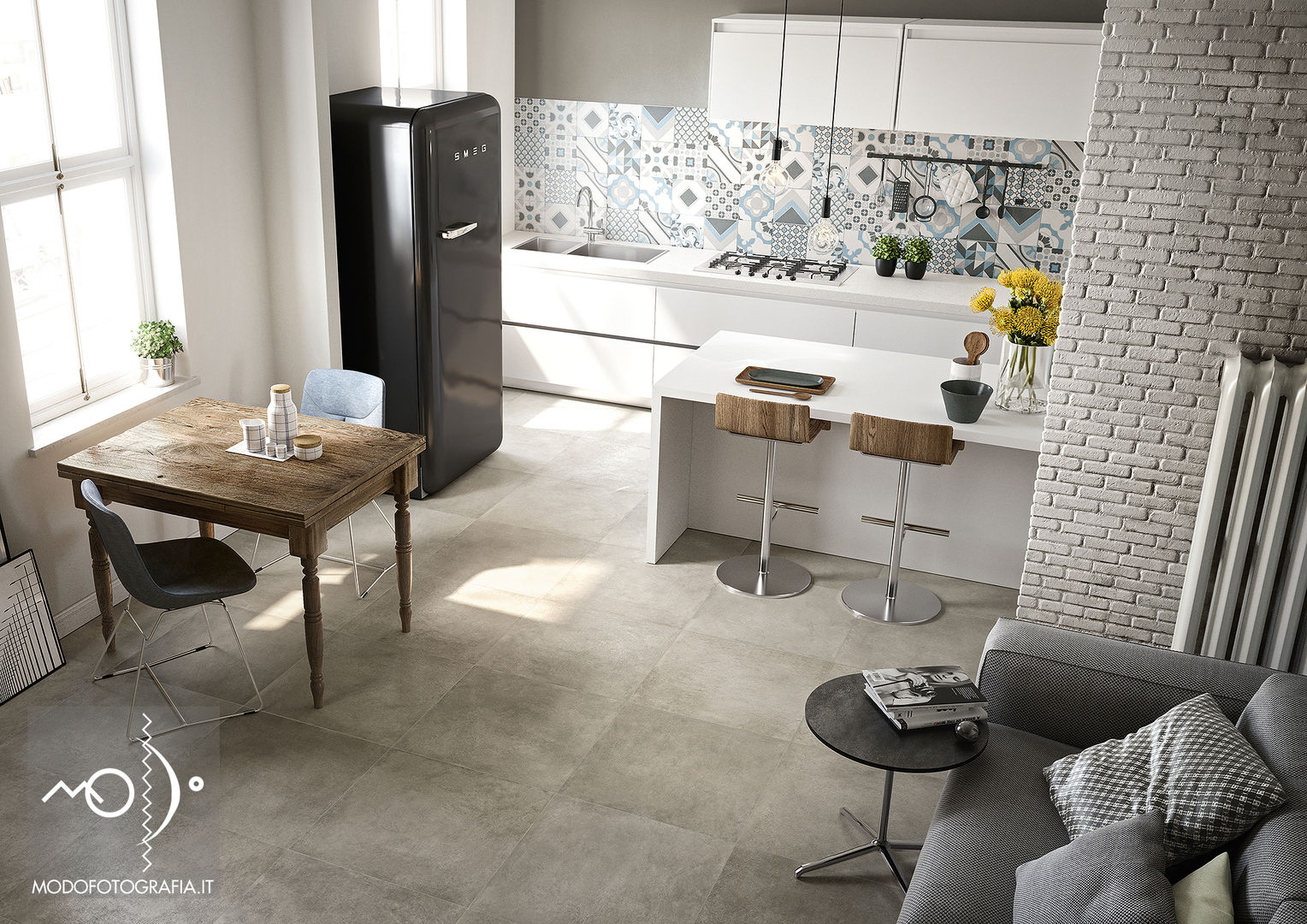 homify Nowoczesna kuchnia Ceramiczny