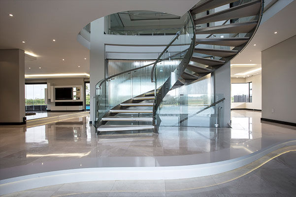 Residence Calaca, FRANCOIS MARAIS ARCHITECTS FRANCOIS MARAIS ARCHITECTS Modern corridor, hallway & stairs