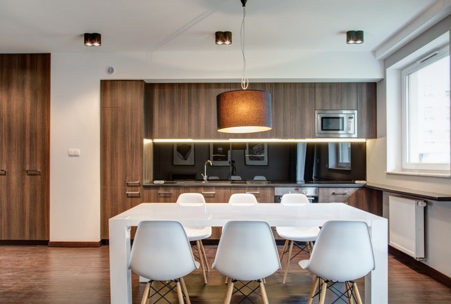 Z motywem cegły, Perfect Space Perfect Space Minimalist dining room