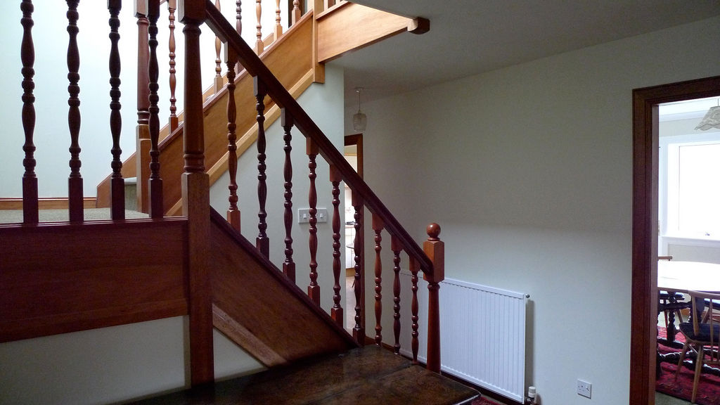 Existing stairwell. Matheson Mackenzie Ross Architects Colonial style corridor, hallway& stairs Wood Wood effect