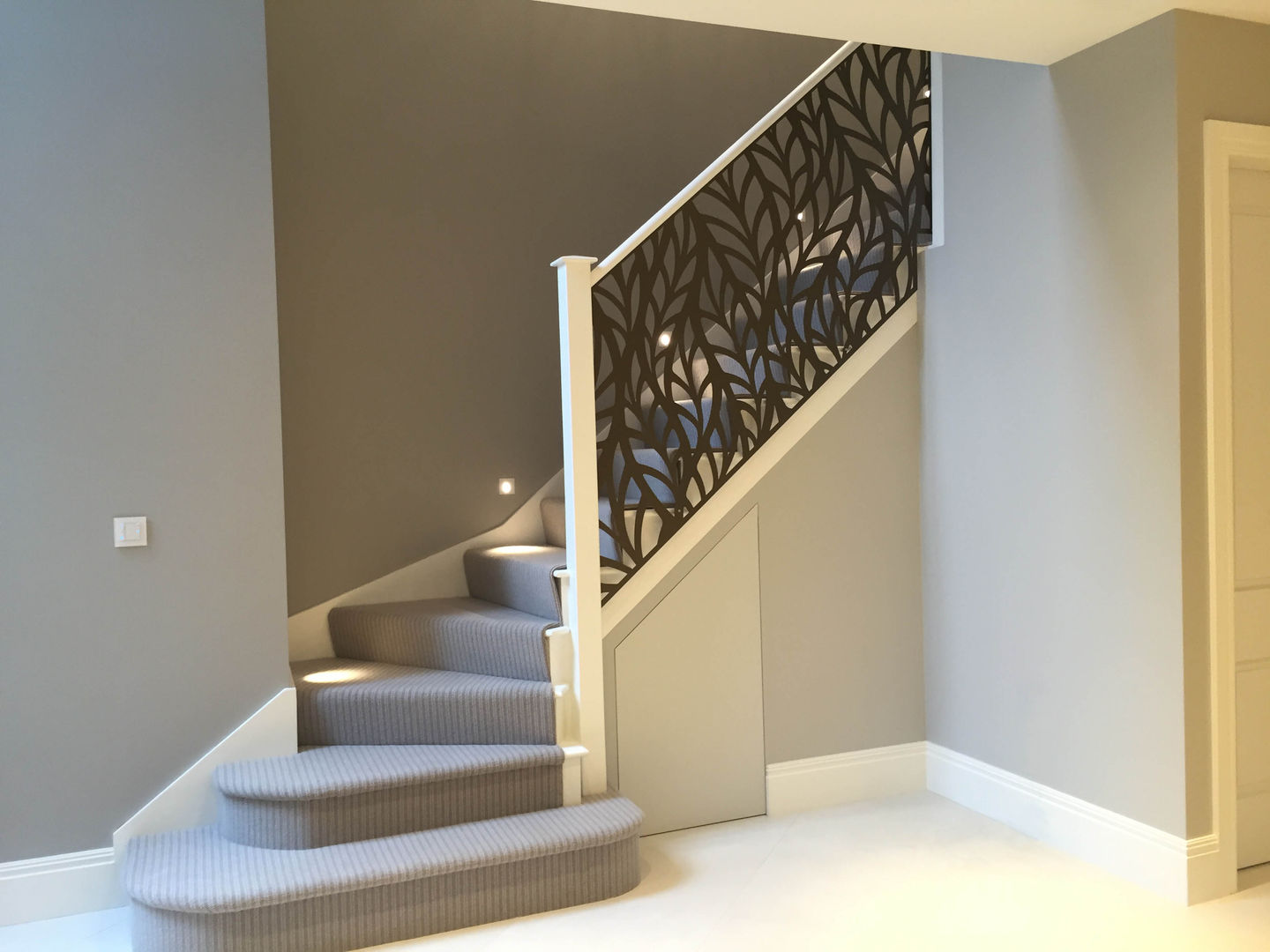 Laser cut screens - Regents Park balustrade. miles and lincoln Modern Corridor, Hallway and Staircase balustrade,laser cut panels,laser cut screens