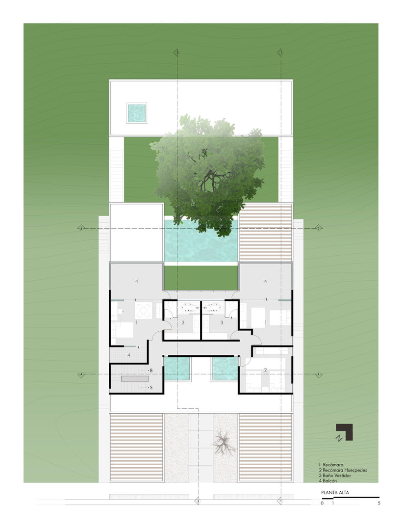 Planta alta Yucatan Green Design arquitectura,diseño,planos