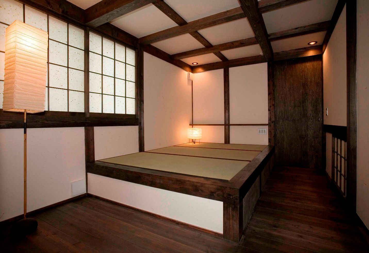 niihama house, 髙岡建築研究室 髙岡建築研究室 Chambre asiatique Bois Effet bois