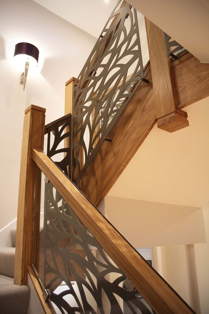 Laser cut screens - Balustrade infill - Frond design miles and lincoln Modern Corridor, Hallway and Staircase laser cut screens,laser cut panels,balustrade
