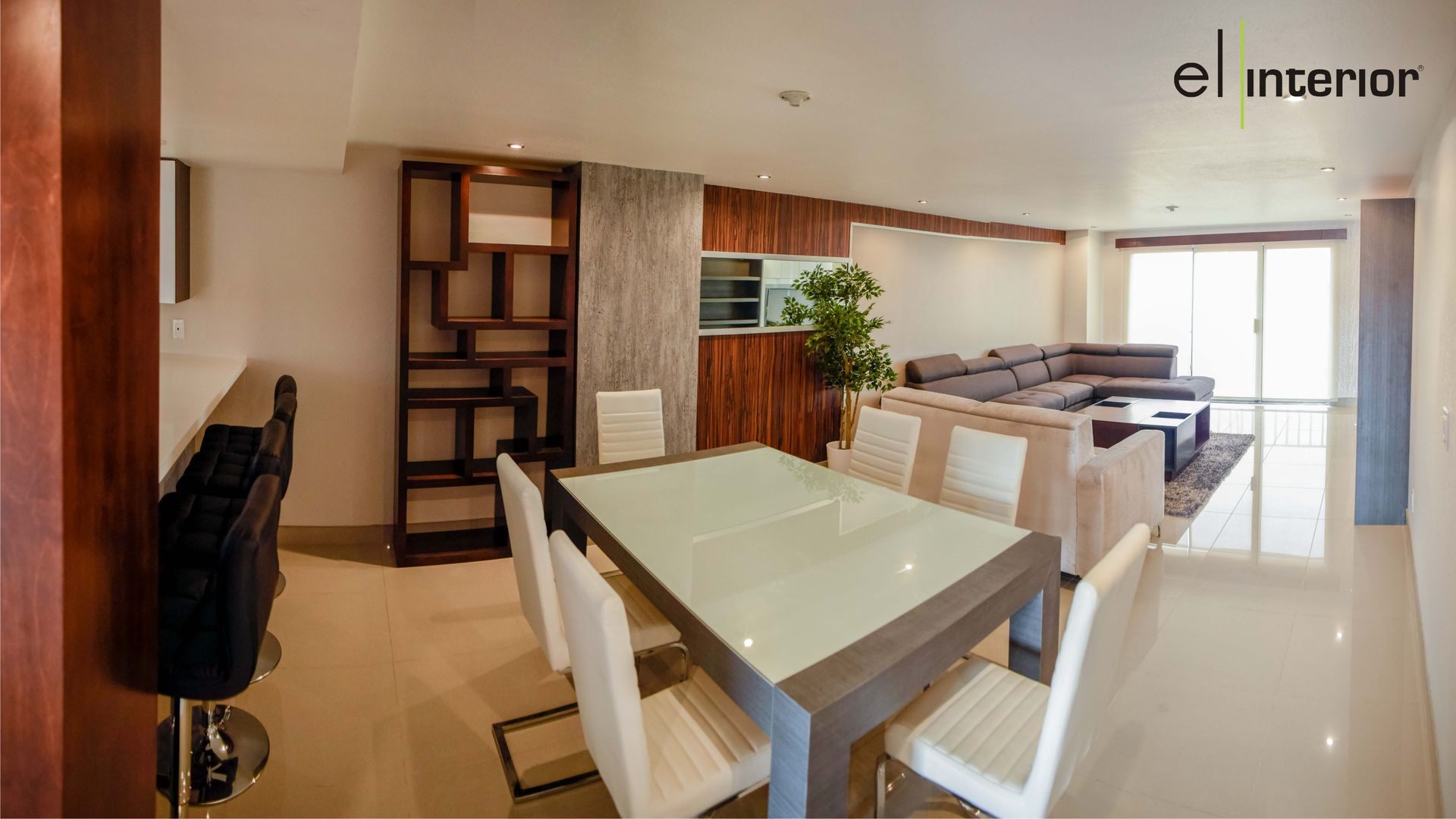 Departamento Quintas del Mar, el interior el interior Modern dining room Wood Wood effect