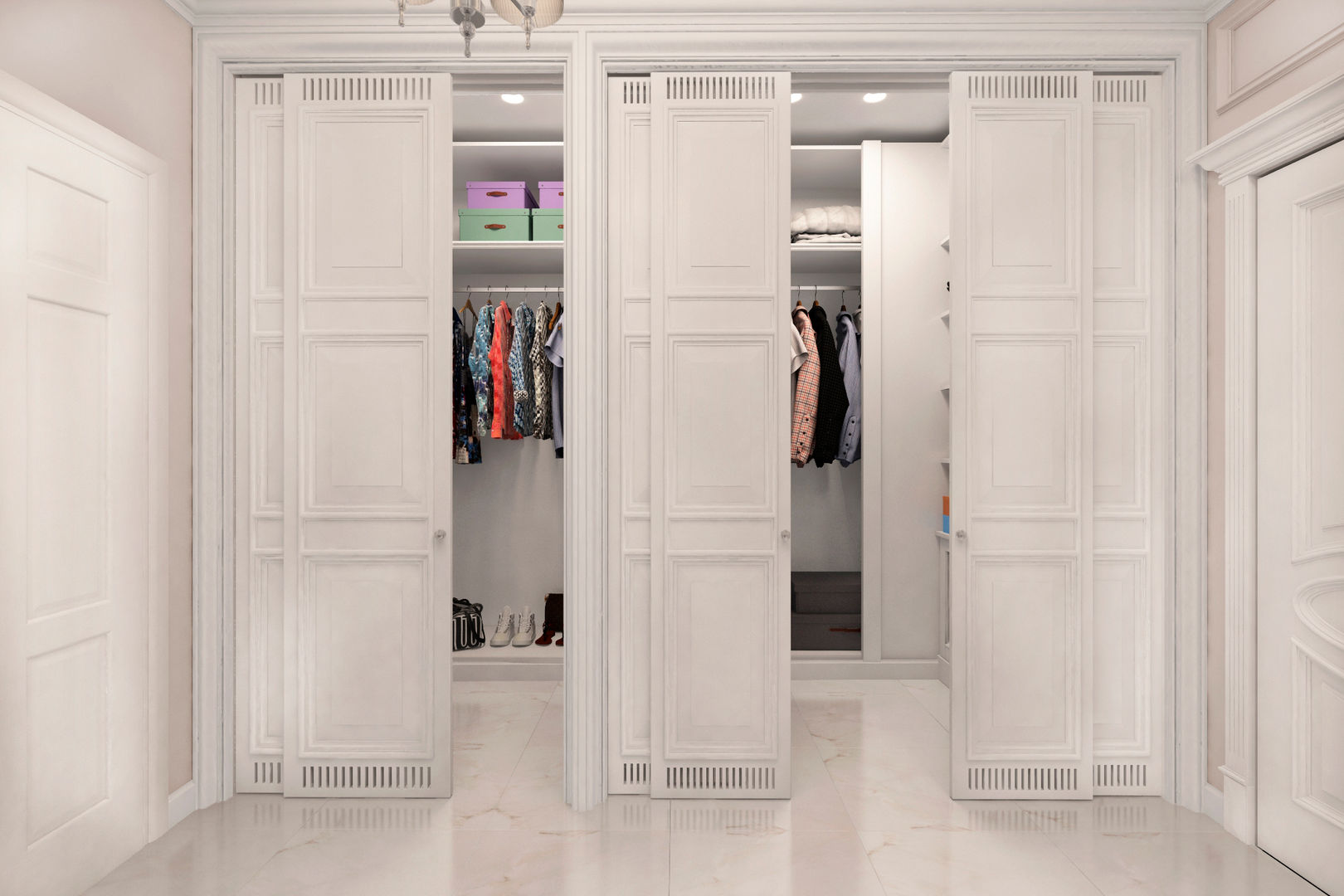 Трехкомнатная квартира в ЖК Триколор, GM-interior GM-interior Closets clássicos