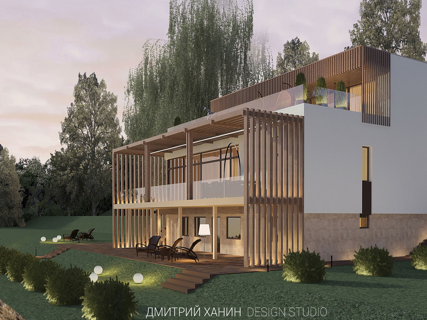 Дом с видом на озеро, Dmitriy Khanin Dmitriy Khanin Minimalist houses Engineered Wood Transparent