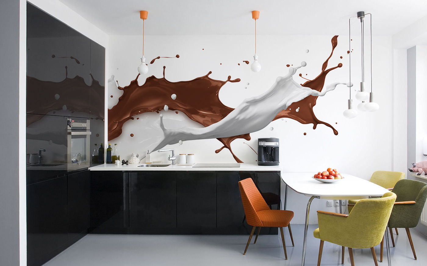 Milk and chocolate Pixers مطبخ wall decal,wall sticker,chocolate,milk