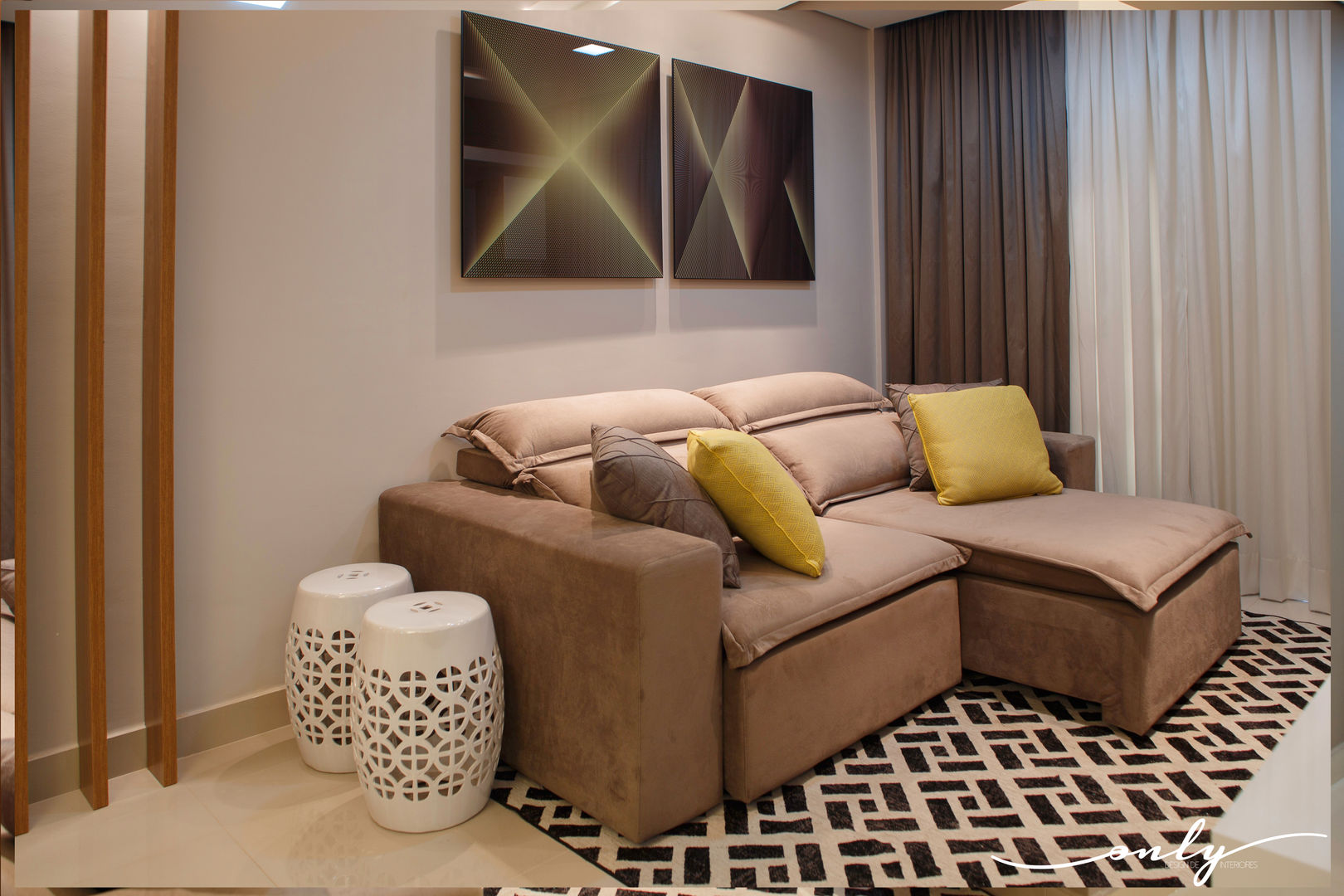 Apartamento N | H, Only Design de Interiores Only Design de Interiores Salas multimedia modernas
