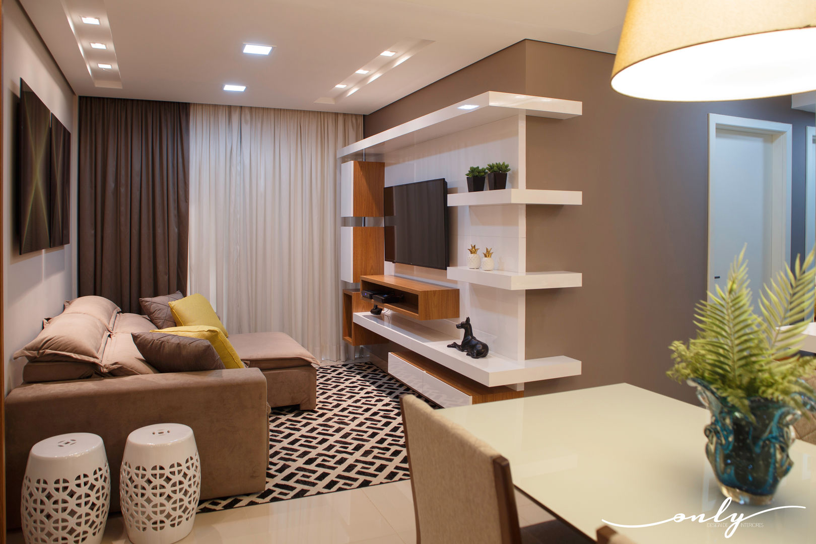 Apartamento N | H, Only Design de Interiores Only Design de Interiores Modern Multimedya Odası