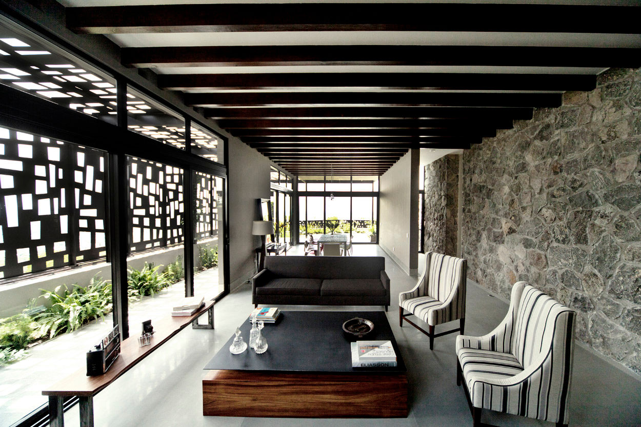 Casa Horizonte - VMArquitectura VMArquitectura Salas de estilo moderno Concreto