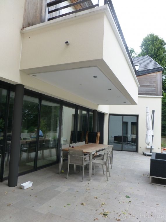 Réhabilitation moderne complète, Archionline Archionline Modern balcony, veranda & terrace