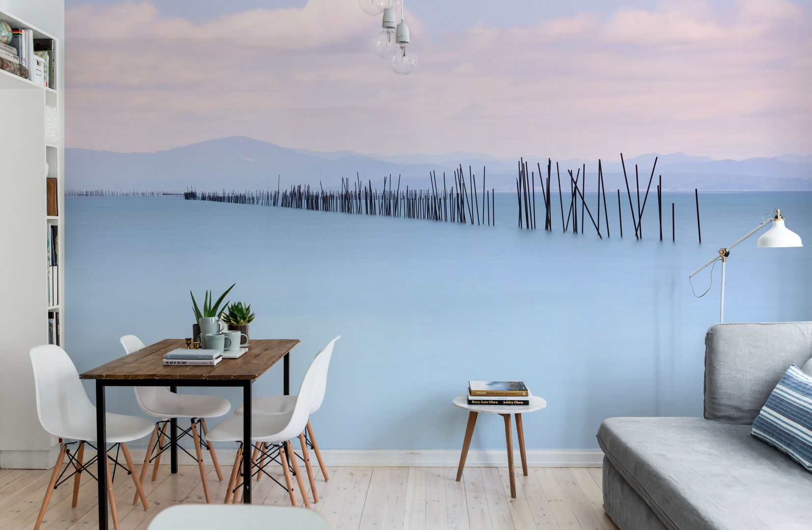 Lake under the snow Pixers Scandinavian style dining room serenity,wall mural,wallpaper,lake,snow,winter
