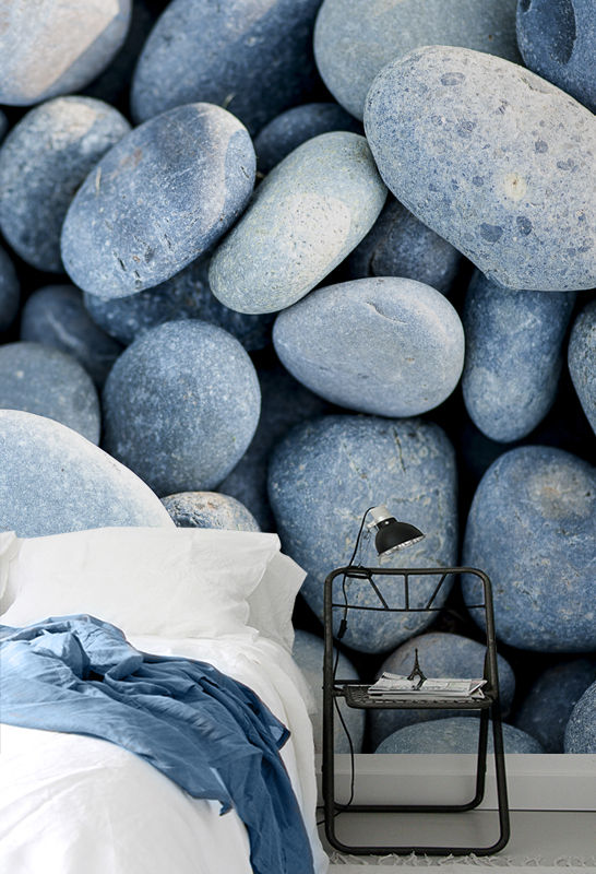 Mexican Pebbles Pixers 에클레틱 침실 pebbles,stones,stone,wall mural,wallpaper