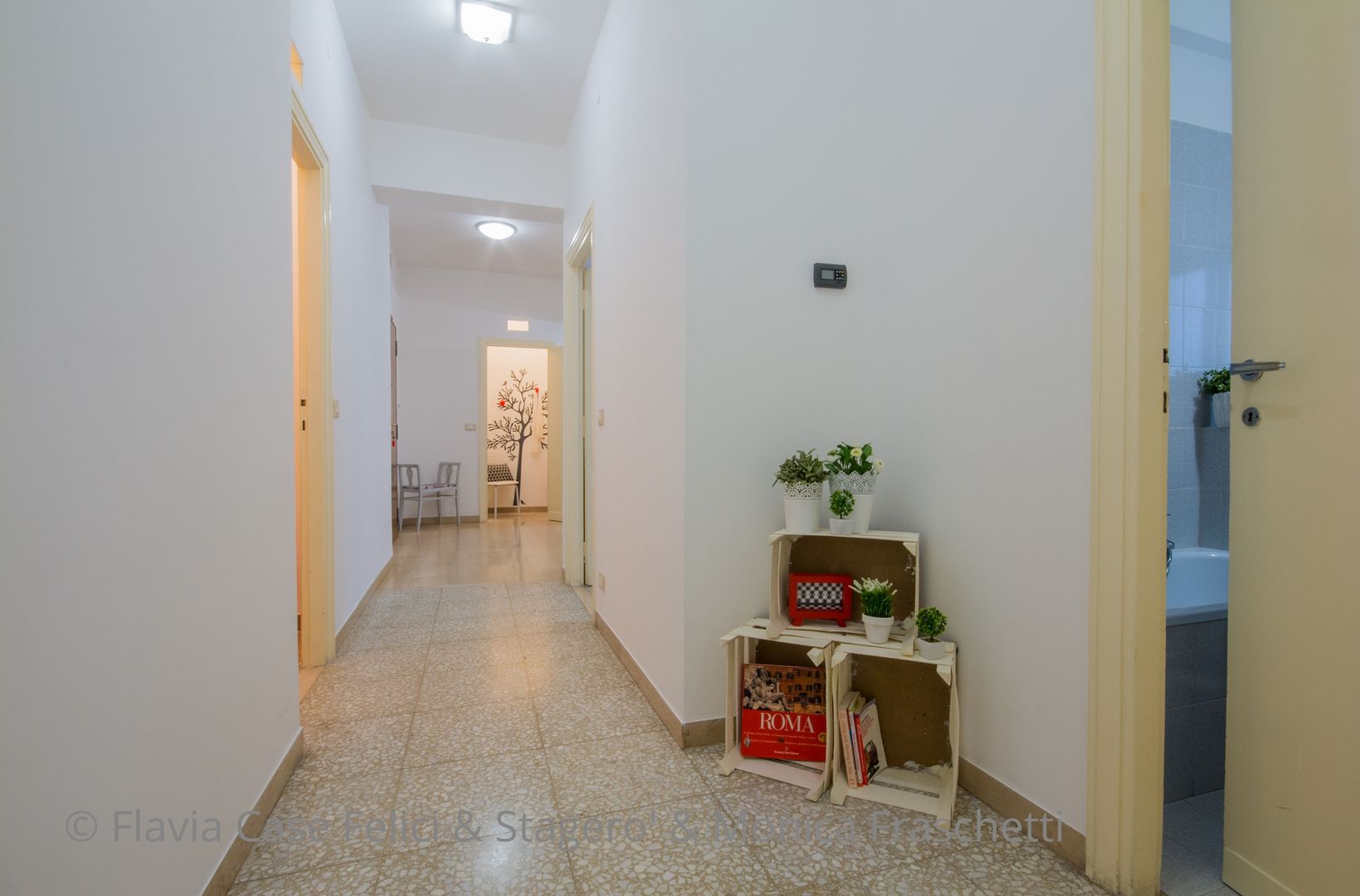 Home Staging al Quartiere Collatino: Idee, Flavia Case Felici Flavia Case Felici Modern corridor, hallway & stairs