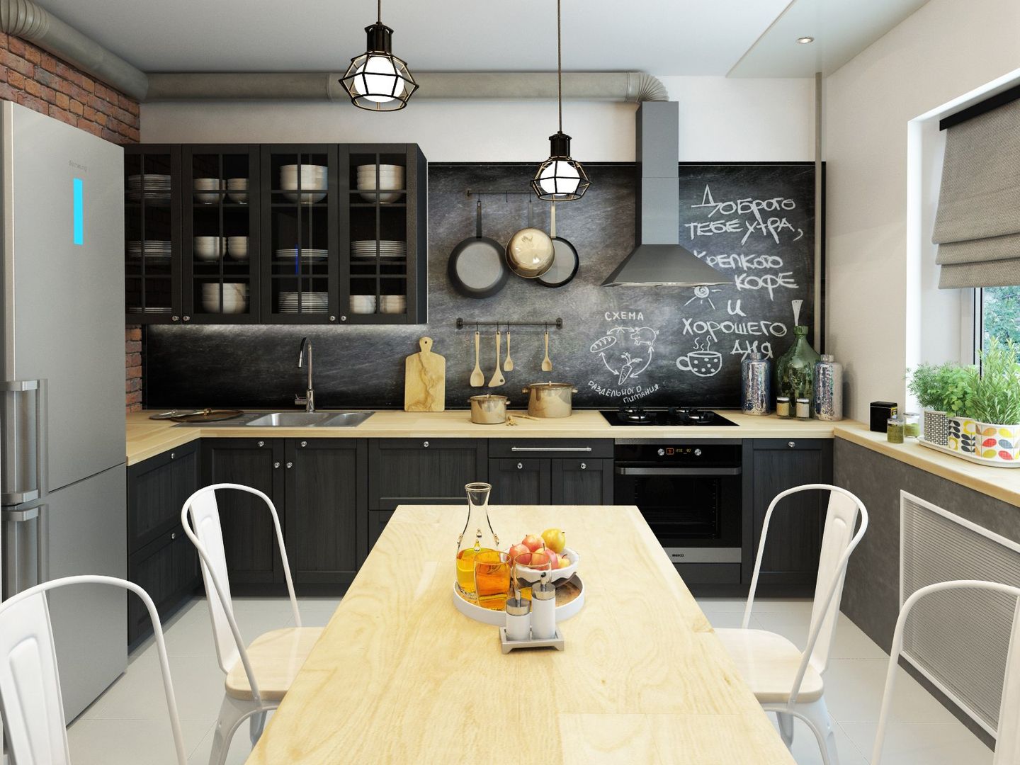 1 к.кв. на Чернышевского (41.53 м.кв), ДизайнМастер ДизайнМастер Industrial style kitchen