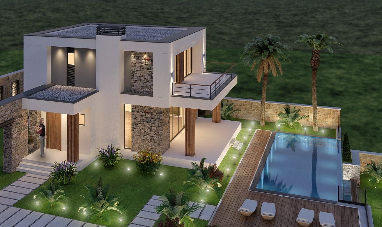 NAZAN-THOMAS LINET HOUSE, ARTIBODRUM MİMARLIK MÜH.İNŞ.TAAH.TİC.LTD.ŞTİ ARTIBODRUM MİMARLIK MÜH.İNŞ.TAAH.TİC.LTD.ŞTİ Casas de estilo ecléctico Piedra