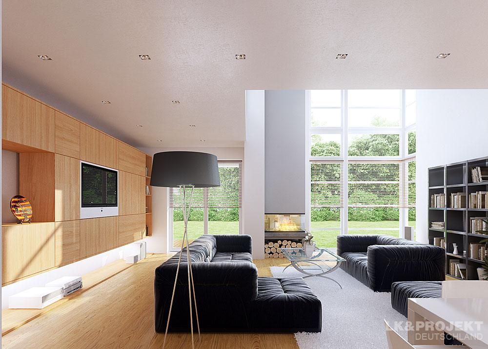 Ein Haus für sehr schmale Grundstücke, LK&Projekt GmbH LK&Projekt GmbH Modern living room
