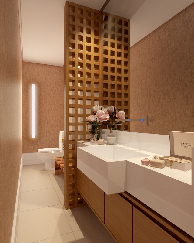 LAVABO, SEMARA BRITO - DESIGN PROJETOS E INTERIORES SEMARA BRITO - DESIGN PROJETOS E INTERIORES Ванная комната в стиле модерн