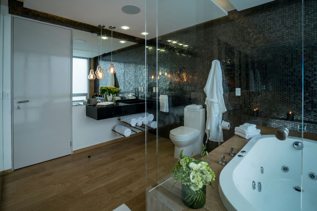 DEPARTAMENTO EN PARQUES POLANCO, CDMX, HO arquitectura de interiores HO arquitectura de interiores Modern style bathrooms