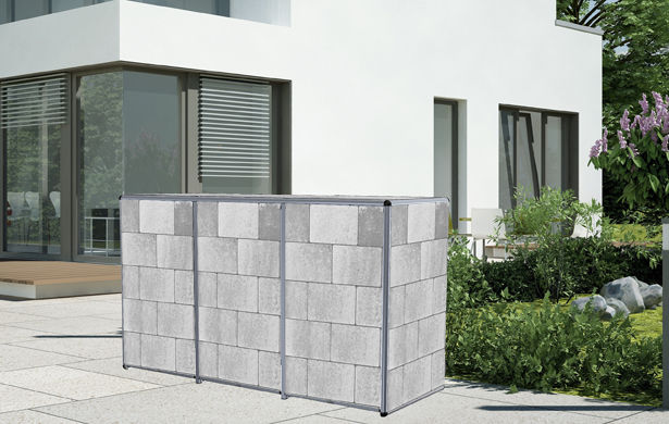 Mülltonnenbox ToPaBox, Rollomeister Rollomeister Modern garden Aluminium/Zinc Fencing & walls